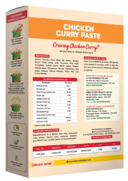 Chicken Curry Paste 400 Gram - Image 2